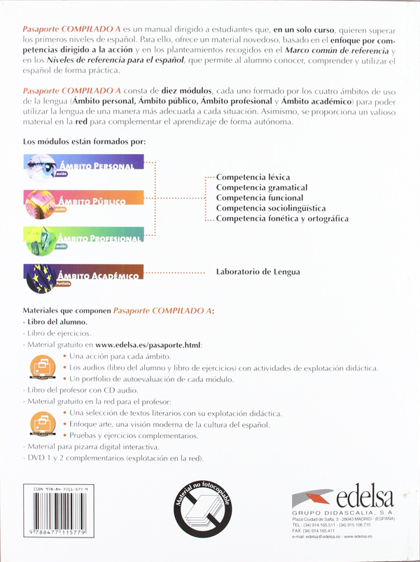 Бумажная книга «Pasaporte Compilado A (A1+A2) Libro del alumno» - фото №1