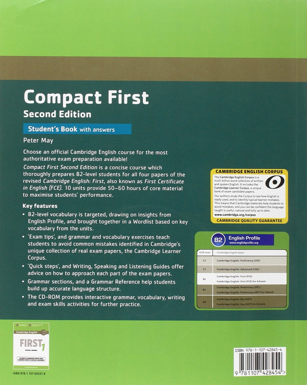 Паперова книга «Compact First Student's Book Pack», автор Пітер Мей - фото №1