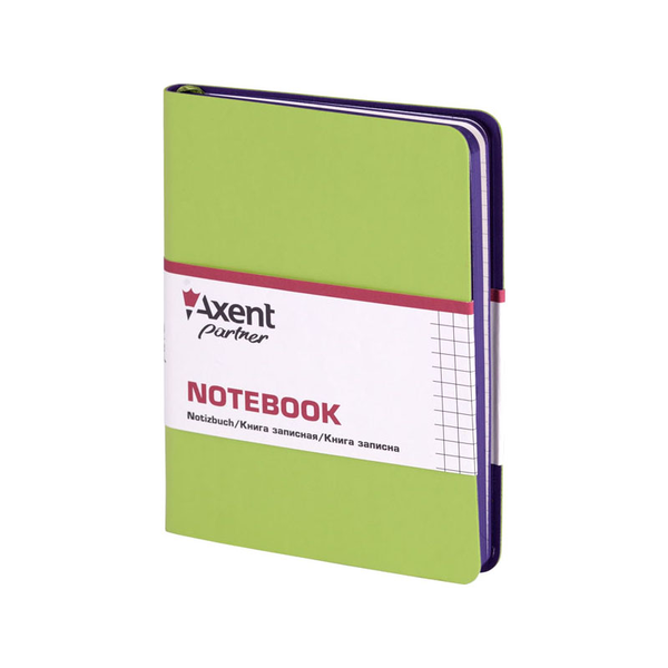  «Нотатник Axent Partner Soft Mini 115x160 мм 80 аркушів в клітинку салатовий (8205-09-A)», brand Axent / Axent /  - фото №1