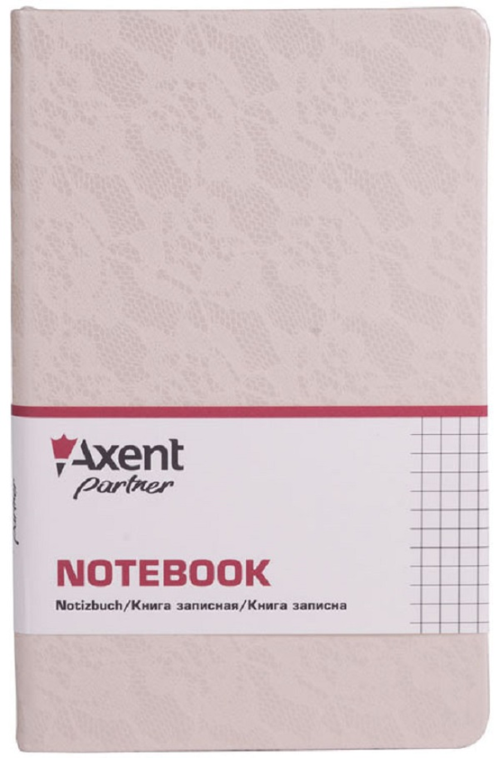  «Нотатник Axent Partner Lace 125x195 мм 96 аркушів в клітинку бежевий (8208-33-A)», brand Axent / Axent /  - фото №1