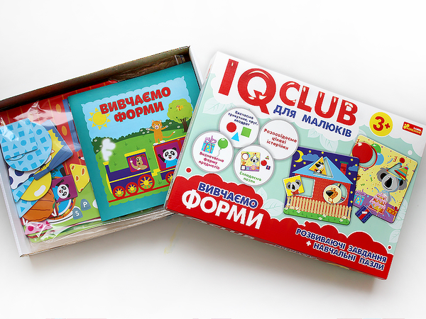 «Навчальні пазли Ranok Creative IQ-club для малюків Вчимо форми (13203007У)», брендів Ranok-Creative, Ранок. Наочні посібники, Ранок - фото №1