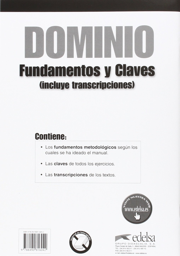 Паперова книга «Dominio Nuevo. Libro de fundamentos y claves », авторів Долорес Гальвез, Натівідад Гальвез, Леонор Кінтана - фото №1