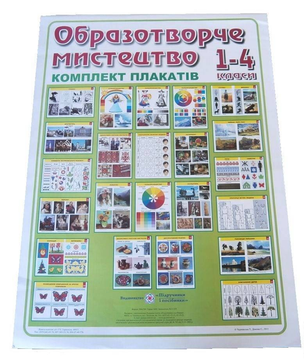 Книга Образотворче мистецтво 1-4 класи. Комплект плакатів