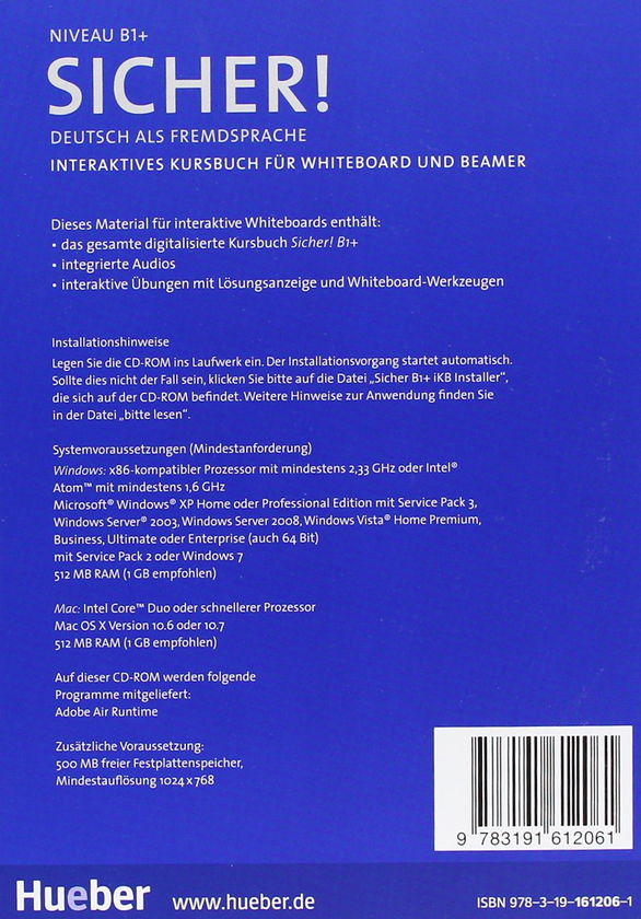 [object Object] «Sicher! Interaktives Kursbuch B1+ fur Whiteboard und Beamer (CD-ROM)» - фото №2 - мініатюра