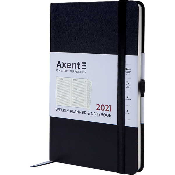  «Еженедельник Axent Partner Strong 2021 Черный (8505-21-01-a)», бренда Axent - фото №1