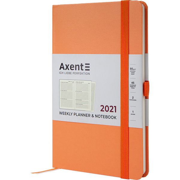 «Еженедельник Axent Partner Strong 2021 Персиковый (8505-21-42-a)», бренда Axent - фото №1