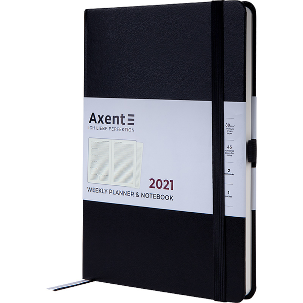  «Еженедельник Axent Prime Strong 2021 A5 Черный (8507-21-01-a)», бренда Axent - фото №1