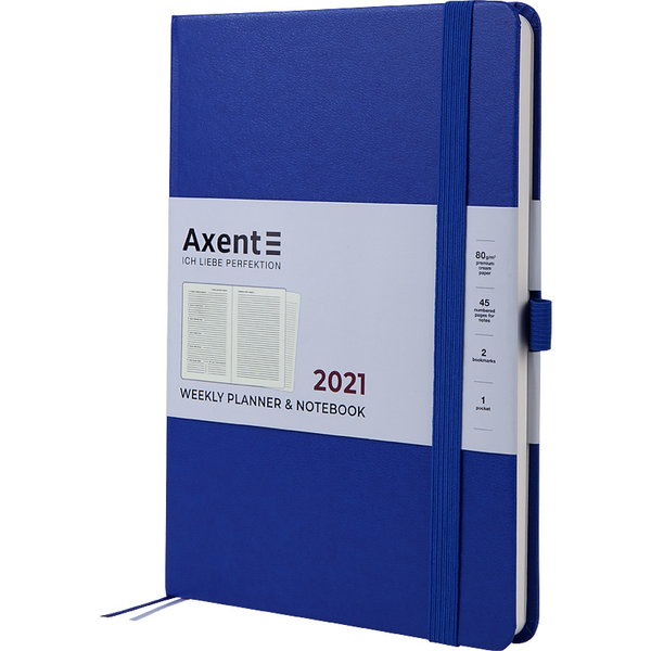  «Еженедельник Axent Prime Strong 2021 A5 Классический синий (8507-21-38-a)», бренда Axent - фото №1