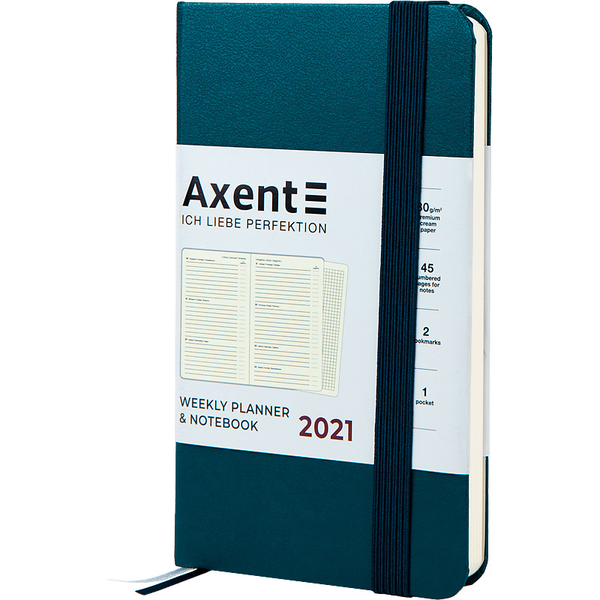  «Еженедельник Axent Pocket Strong 2021 Малахитовый (8508-21-31-a)», бренда Axent - фото №1