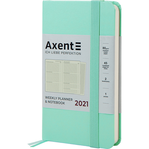  «Еженедельник Axent Pocket Strong 2021 Мятный (8508-21-44-a)», бренда Axent - фото №1