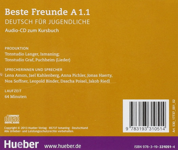 Бумажная книга «Beste Freunde A1.1 Audio-CD zum Kursbuch», авторов Моника Боверманн, Кристиан Сеут, Мануэла Джорджиякаки, Элизабет Граф-Риман - фото №1