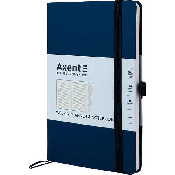  «Еженедельник недатированный Axent Partner Soft Темно-синий (8601-21-02-a)», бренда Axent - фото №1