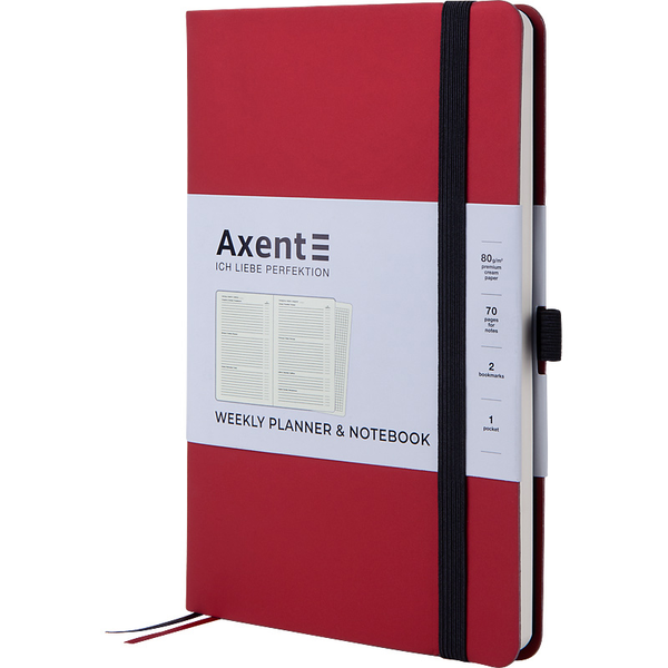  «Еженедельник недатированный Axent Partner Soft Бордо (8601-21-37-a)», бренда Axent - фото №1