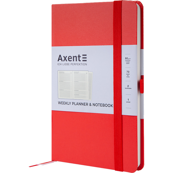  «Еженедельник недатированный Axent Partner Strong Красный (8602-21-05-a)», бренда Axent - фото №1