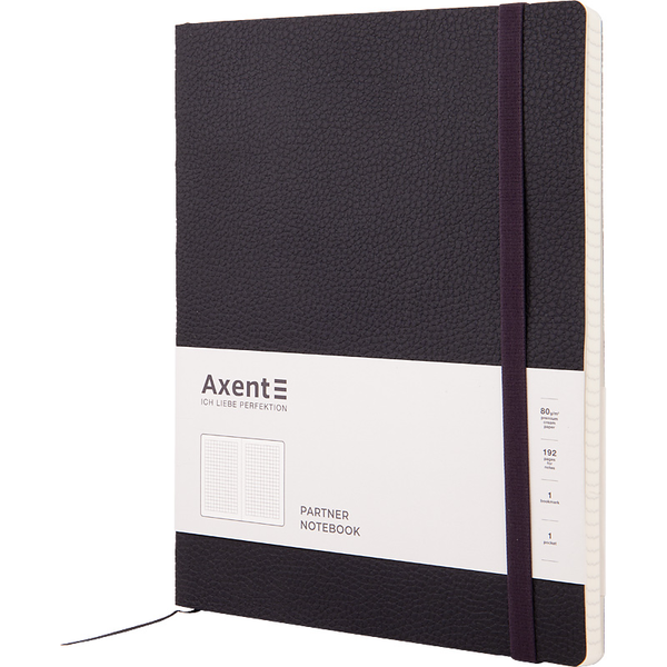  «Книга записная Axent Partner Soft L Черная (8615-01-a)», бренда Axent - фото №1