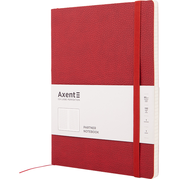  «Книга записная Axent Partner Soft L Красная (8615-06-a)», бренда Axent - фото №1