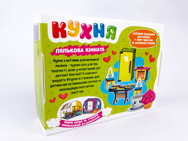  «Деревянный 3D конструктор Зірка Комната с мебелью Кухня (444308)», бренда Зірка - фото №1