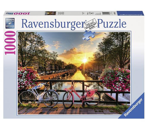  «Пазл Ravensburger Велосипеды в Амстердаме 1000 элементов (RSV-196067)», бренда Ravensburger - фото №1