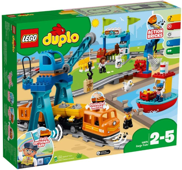  «Конструктор LEGO DUPLO Town Вантажний поїзд 105 деталей (10875)», бренду LEGO - фото №1