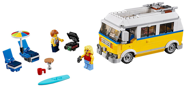  «Конструктор LEGO Creator Солнечный фургон серфингиста 379 деталей (31079)», бренда LEGO - фото №1