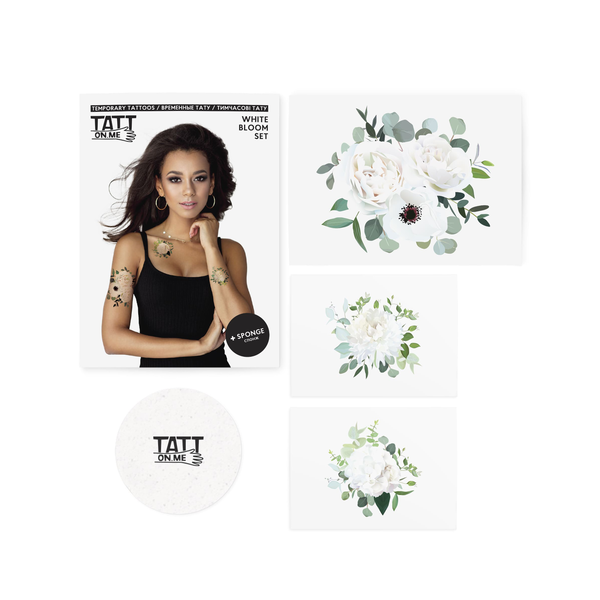 «Временные тату TATTon.me White Bloom set», бренда TATTon.me - фото №1