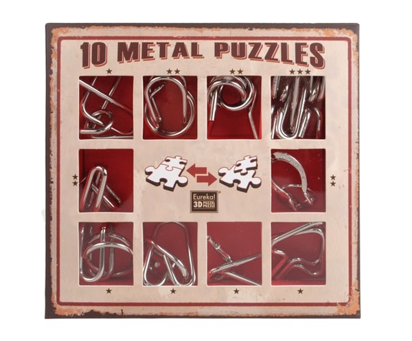  «Набор головоломок Eureka 3D Puzzle 10 Metal Red (473358)», бренда Eureka 3D Puzzle - фото №1