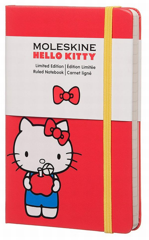  «Записная книжка Moleskine Hello Kitty Pocket в линию красная (LEHK02MM710)», бренда Moleskine - фото №1