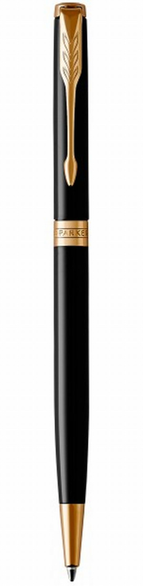 «Ручка-роллер Parker Sonnet 17 Slim Black Lacquer GT BP (86 031)», бренда Parker - фото №1