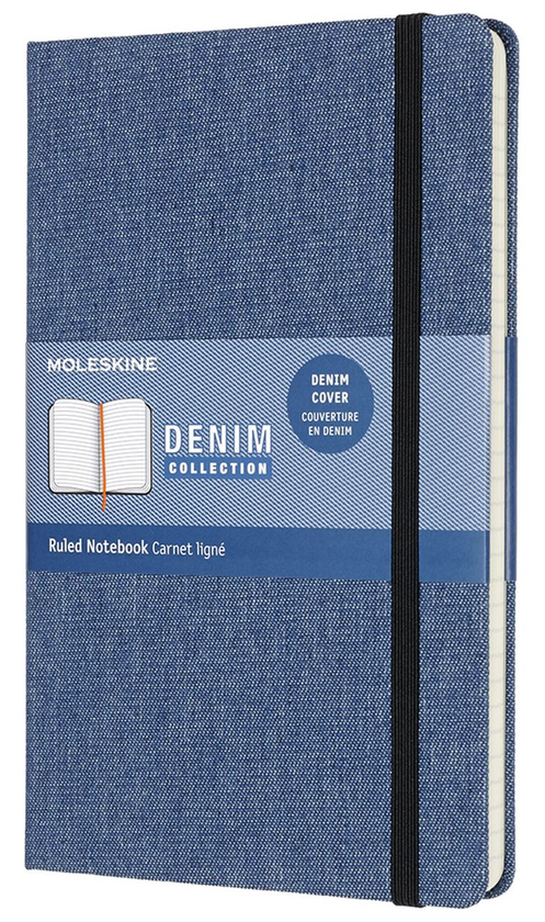  «Записная книга Moleskine Denim в линию антверпен синий (LCDNB2QP060)», бренда Moleskine - фото №1