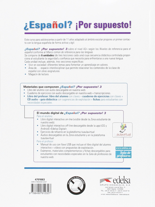 Паперова книга «¿Español? Por supuesto! Libro del profesor 3 (+ CD-ROM)», авторів Оскар Родрігез, Давид Соуза - фото №1