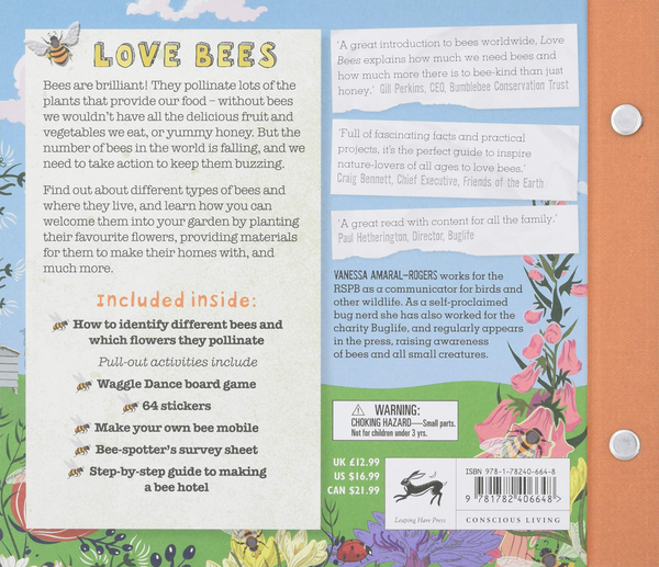 Бумажная книга «Love Bees. A family guide to help keep bees buzzing. With games, stickers and more», автор Ванесса Амарал-Роджерс - фото №1