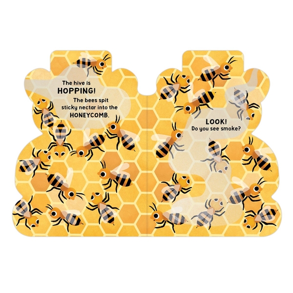 Бумажная книга «The Honey Bear Hive Shaped Board Book», автор Джилане Гофман - фото №1