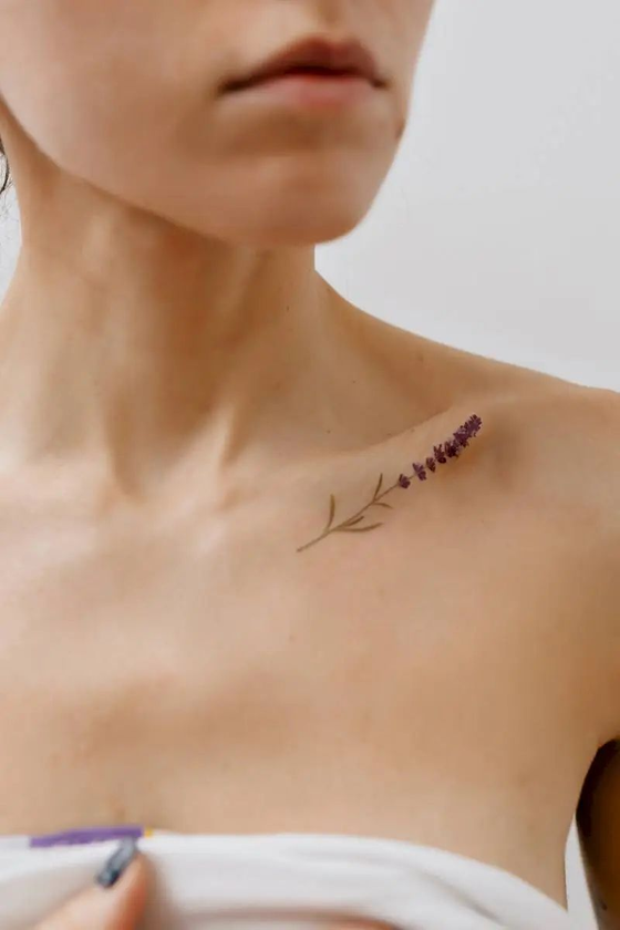 «Тимчасове тату Tattooshka Лаванда та метелик (L-20)», бренда Tattooshka - фото №1