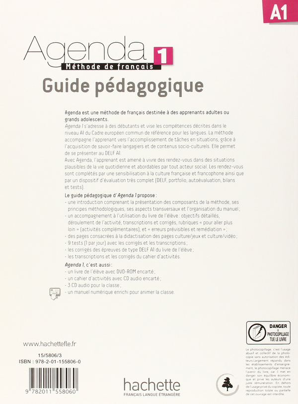 Бумажная книга «Agenda: Niveau 1: Guide pedagogique», авторов David Baglieto, Bruno Girardeau, Marion Mistichelli - фото №1