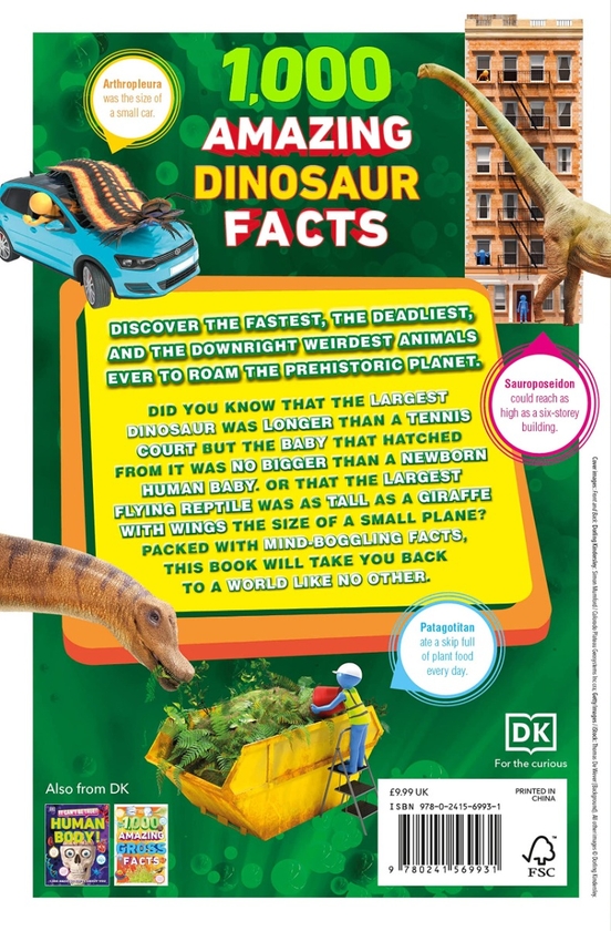 Паперова книга «1,000 Amazing Dinosaur Facts» - фото №1