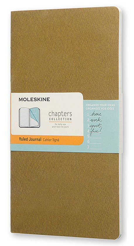  «Зошит для записів Moleskine Chapters Slim в м'якій палітурці оливковий (CPT061K10)», бренду Moleskine - фото №1