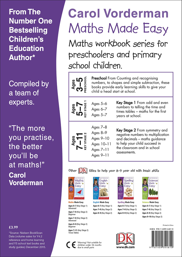 [object Object] «Maths Made Easy Ages 8-9 Key Stage 2 Advanced », автор Кэрол Вордерман - фото №2 - миниатюра