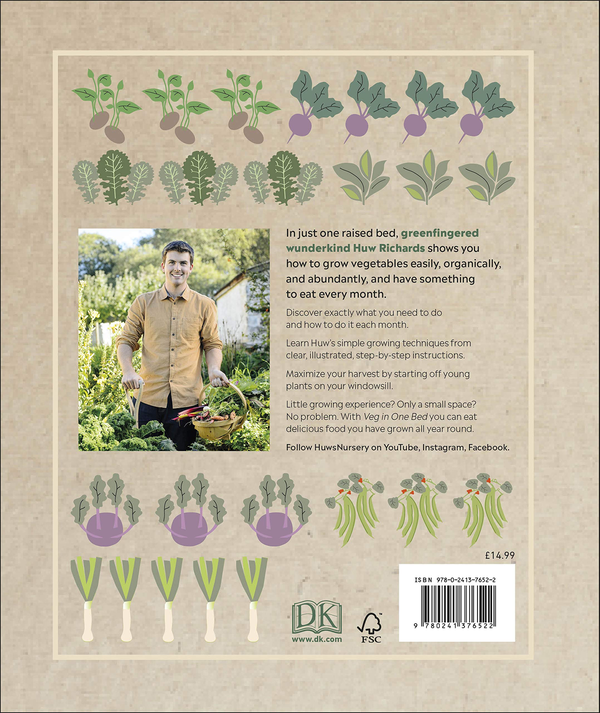 Бумажная книга «Veg in One Bed. How to Grow an Abundance of Food in One Raised Bed, Month by Month», автор Хью Ричардс - фото №1