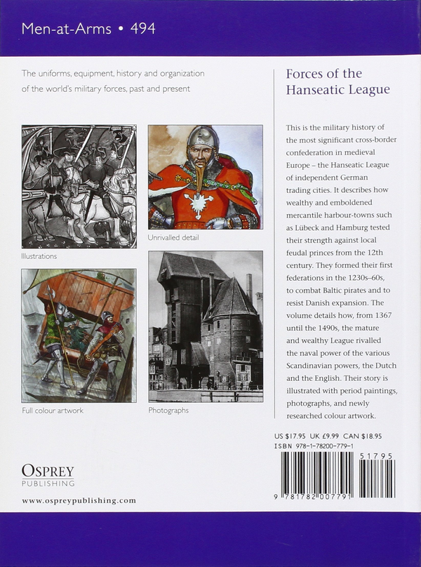 Бумажная книга «Forces of the Hanseatic League: 13th–15th Centuries», автор Дэвид Николл - фото №1