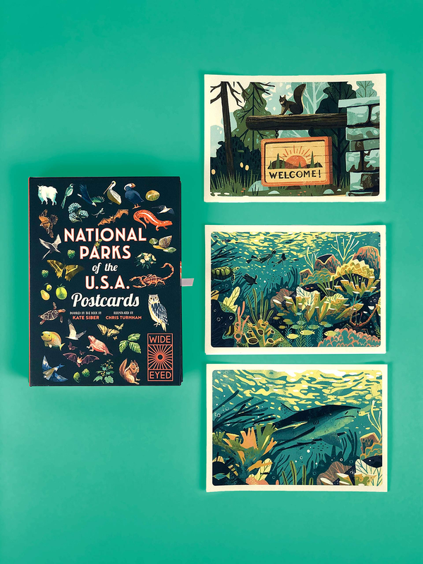 Бумажная книга «National Parks of the USA Postcards», автор Кейт Кибер - фото №1