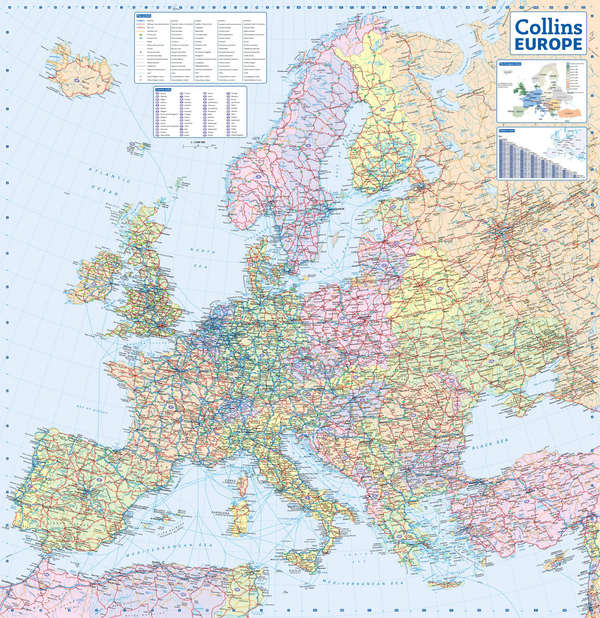 Паперова книга «2018 Collins Europe Road Map 1:5 000 000» - фото №1