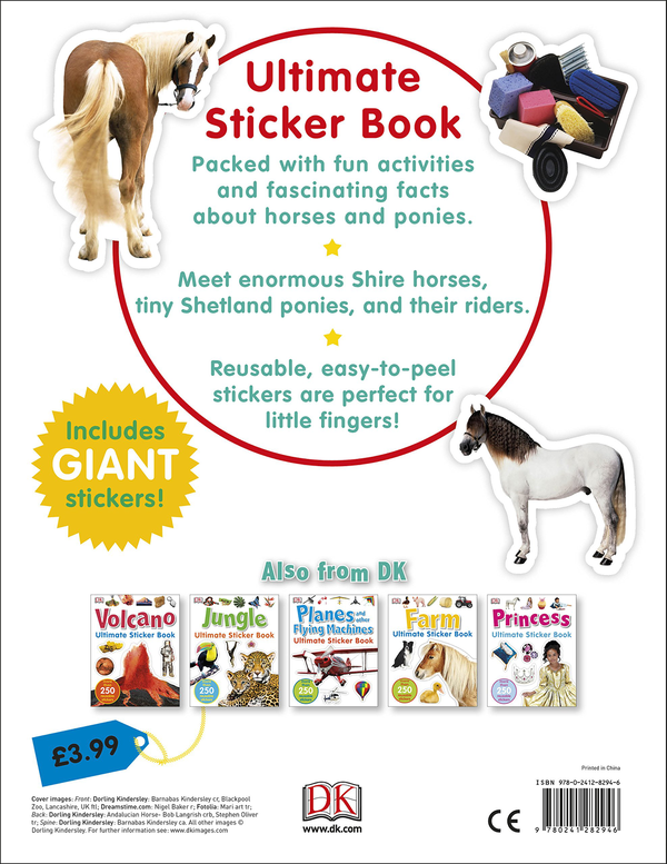 Бумажная книга «Horses and Ponies Ultimate Sticker Book » - фото №1