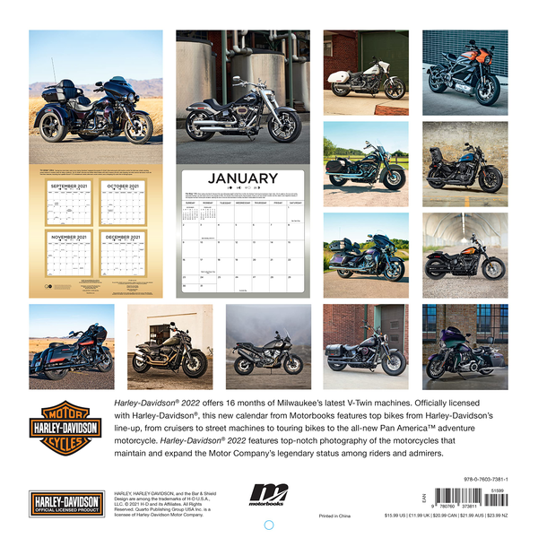 Бумажная книга «Harley-Davidson® 2022. 16-Month Calendar» - фото №1