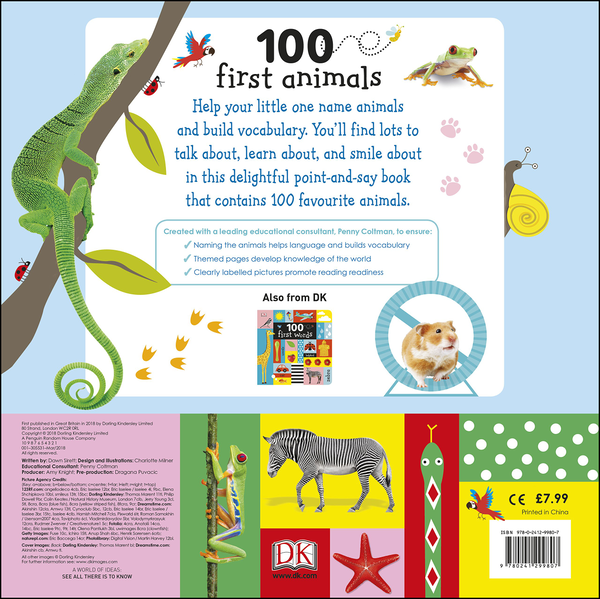 Паперова книга «100 First Animals», автор Доун Сіретт - фото №1