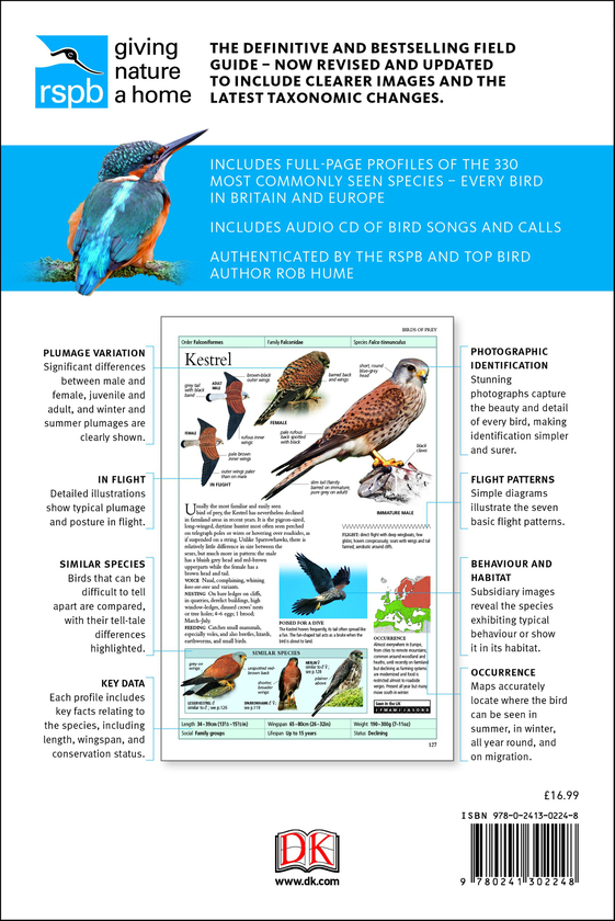 Бумажная книга «RSPB Birds of Britain and Europe», автор Роб Хьюм - фото №1