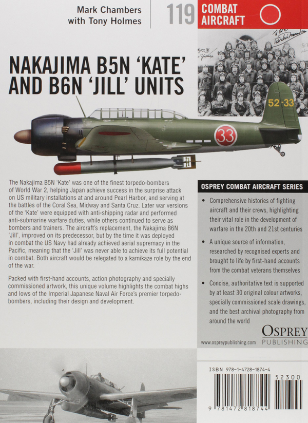 Бумажная книга «Nakajima B5N 'Kate' and B6N 'Jill' Units», авторов Марк Чемберс, Тони Холмс - фото №1