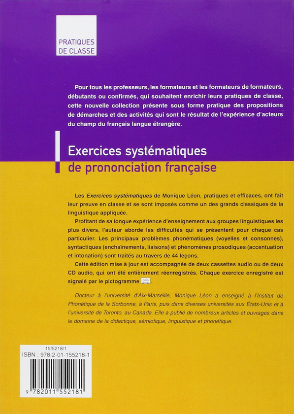 [object Object] «Exercices systématiques de prononciation française», автор Monique Léon - фото №2 - мініатюра