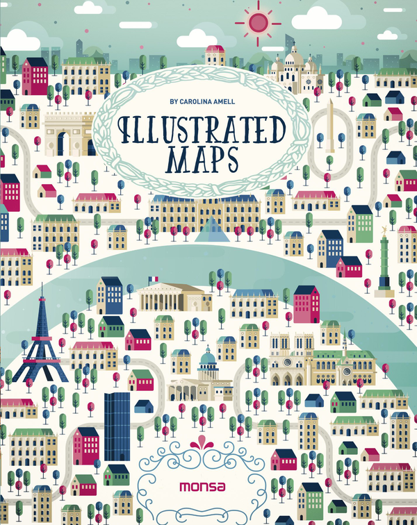 Бумажная книга «Illustrated Maps», автор Каролина Амелл - фото №1