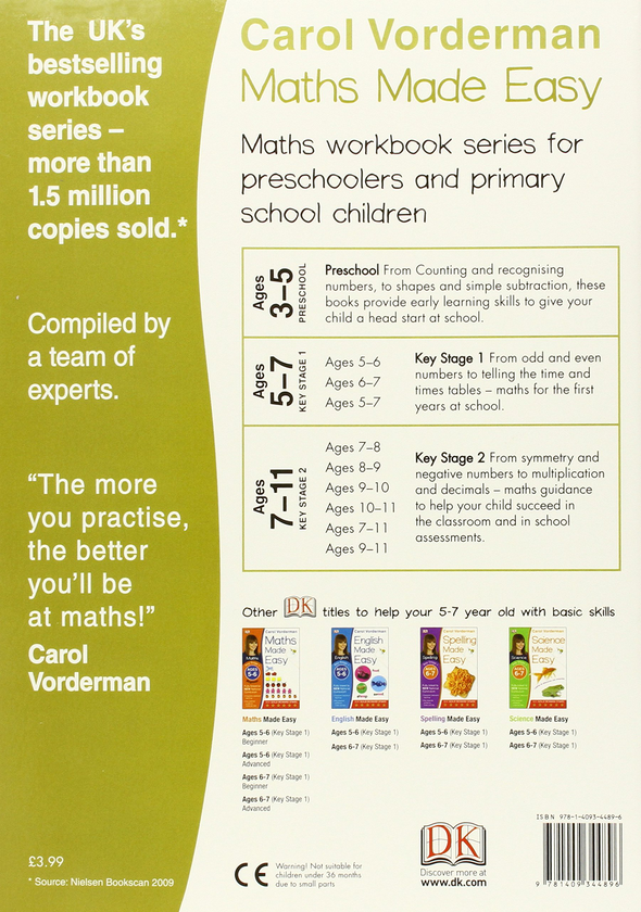 Бумажная книга «Maths Made Easy Times Tables Ages 5-7 Key Stage 1», автор Кэрол Вордерман - фото №1