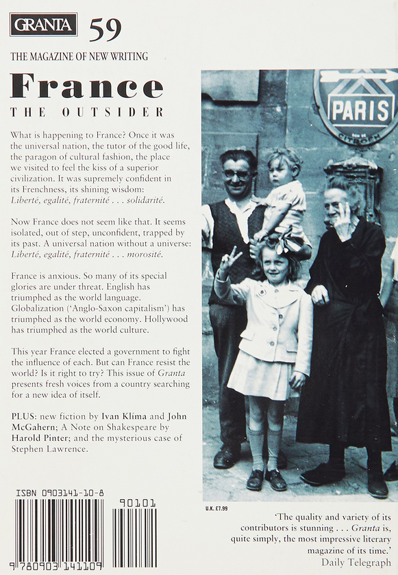 Паперова книга «Granta 59. France: The Outsider» - фото №1